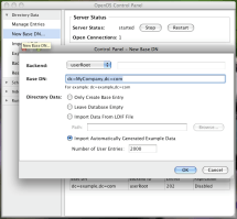 OpenDS Control Panel: New Suffix OpenDS Control Panel: New Suffix