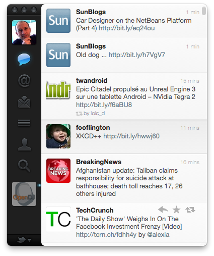 Twitter 2.0 Mac Application screenshot
