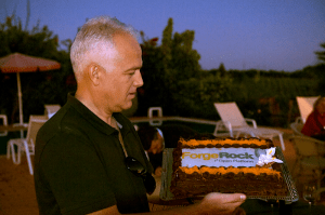 ForgeRock cake presented by Hermann, VP of Sales