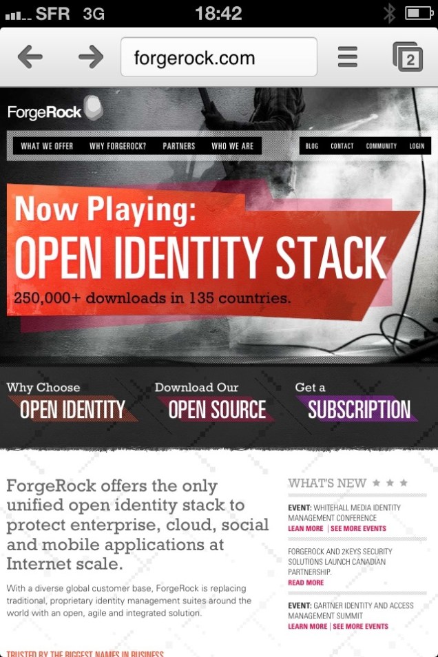 ForgeRock.com website